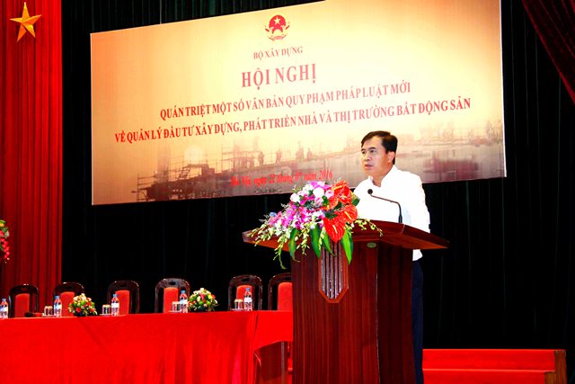 Hội nghị quán triệt các văn bản quy phạm pháp luật mới về xây dựng 